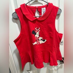 Disney Minnie Mouse Red Top with Keyhole Back